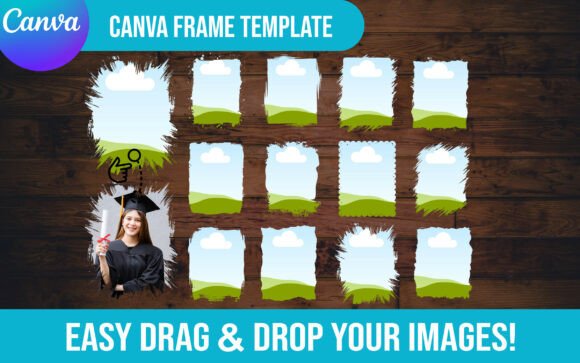 Download 12 Brushstroke Canva Frame Template - Canva frame template Collection