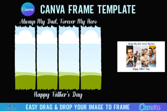 Download Dad Father's Day Canva Photo Frame Daddy - Canva photo frame Collection