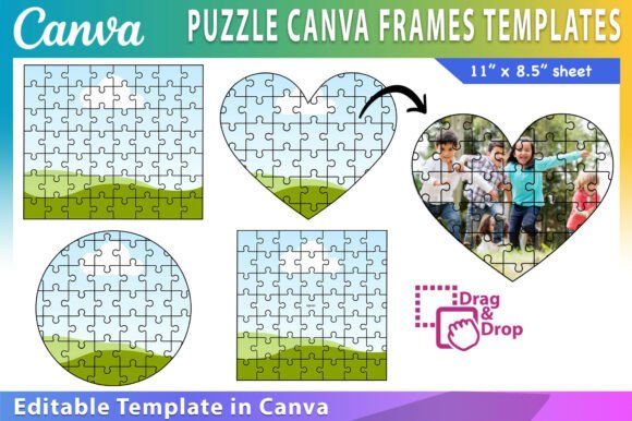 Download Puzzle Canva Frame Template - Canva frame template Collection