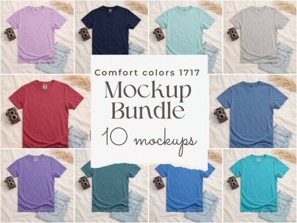 Download Comfort Colors C1717 Mockup Bundle 2 - Mockup bundle Collection