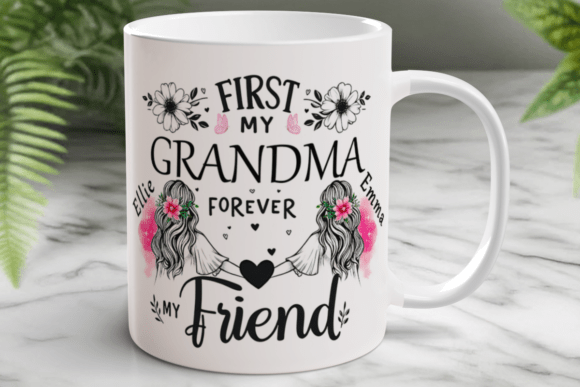 Download Custom Grandma Name Mug Wrap Design Png - Mug Collection