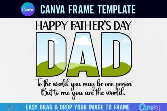 Download Father's Day Dad Canva Frame Template - Canva frame template Collection