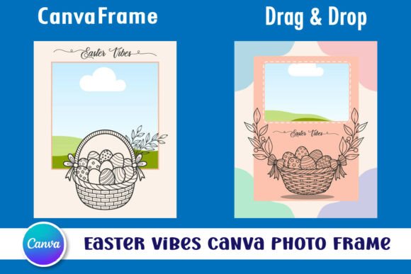 Download Easter Vibes Canva Photo Frame Template - Canva photo frame Collection