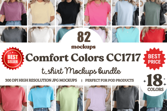 Download Comfort Colors CC1717 Mockup Bundle - Mockup bundle Collection