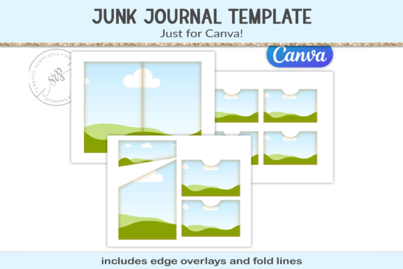 Download Junk Journal Canva Frame Template - Canva frame template Collection