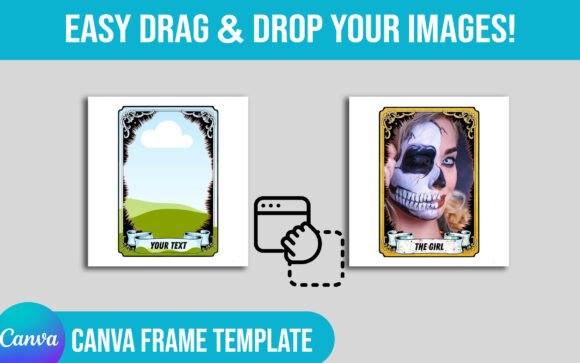 Download Editable Tarot Card Canva Frame Template - Canva frame template Collection