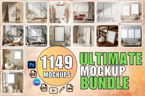 Download Frame Mockup Bundle Canvas Mockup Bundle - Mockup bundle Collection