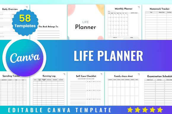 Download Editable Life Planner Kdp Canva - Life planner Collection