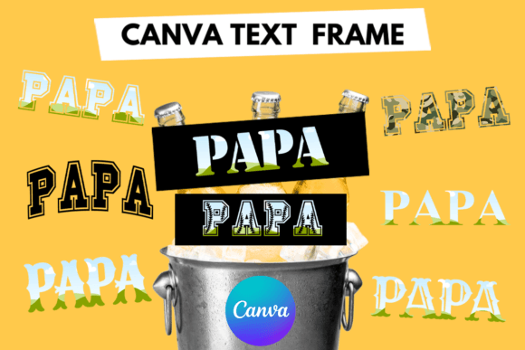 Download PAPA DAD Father Canva Frame Template - Canva frame template Collection