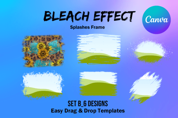 Download Canva Frame Template Bleach Effect Set B - Canva frame template Collection