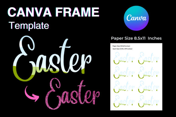 Download Easter Text Canva Photo Frame Template - Canva photo frame Collection