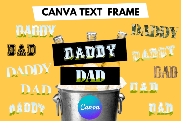 Download DAD DADDY Father Canva Frame Template - Canva frame template Collection