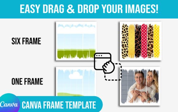 Download Brushstrokes Canva Frame Template - Canva frame template Collection