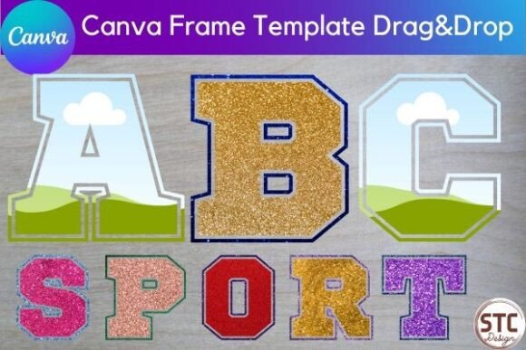 Download Sport Letter Canva Frame Template - Canva frame template Collection