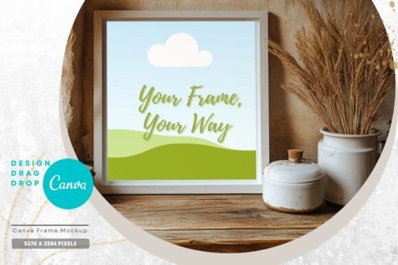 Download Easy-Edit Canva Picture Frame Mockup S49 - Canva picture frame Collection