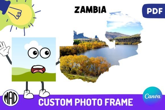 Download Zambia Map Canva Photo Frame in PDF - Canva photo frame Collection