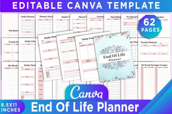 Download End of Life Planner Canva Template - Life planner Collection