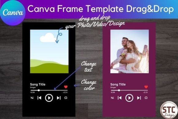 Download Music Player Canva Frame Template Mockup - Canva frame template Collection