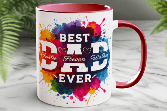 Download Fathers Day Dad Mug Wrap Personalize Png - Mug Collection