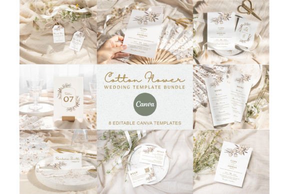 Download Wedding Invitation Canva Template Set - Canva template set Collection