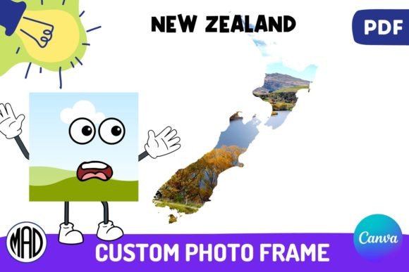 Download New Zealand Map Canva Photo Frame in PDF - Canva photo frame Collection
