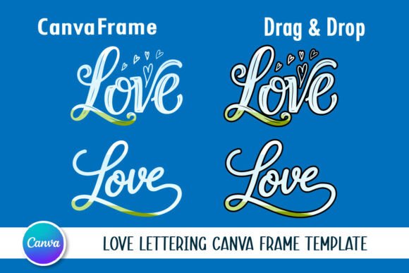 Download Love Lettering Canva Frame Template - Canva frame template Collection