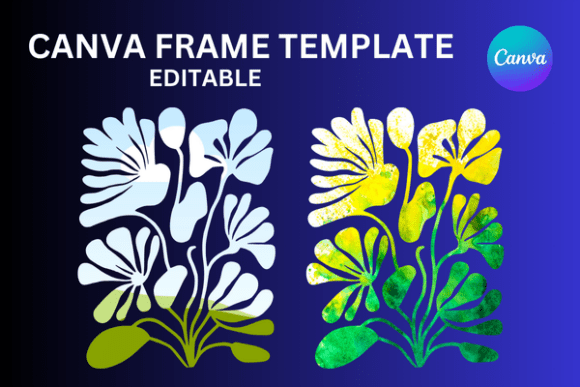 Download Vintage Flower Canva Frame Template - Canva frame template Collection