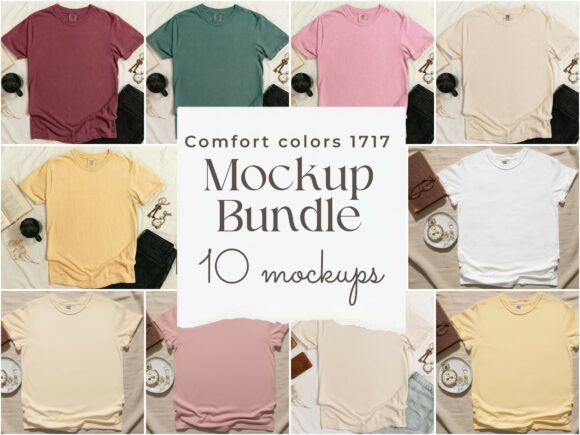Download Comfort Colors C1717 Mockup Bundle - Mockup bundle Collection