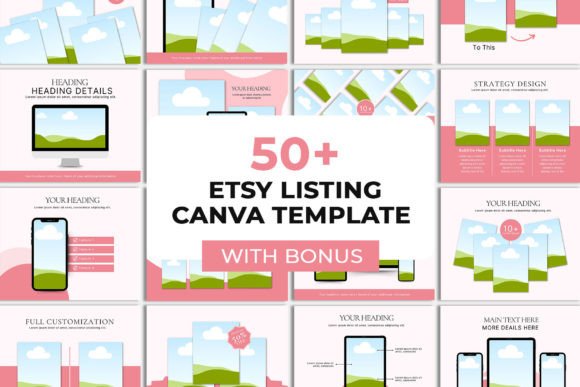 Download 50+ Etsy Listing Canva Template Set - Canva template set Collection