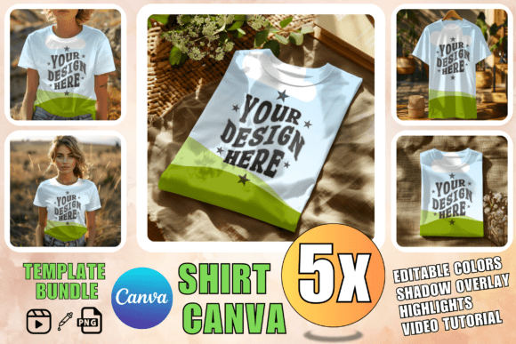 Download Shirt Mockup Bundle Shirt Canva Template - Mockup bundle Collection
