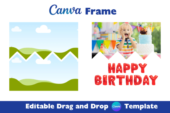 Download Zig Zag Canva Photo Frame Template - Canva photo frame Collection
