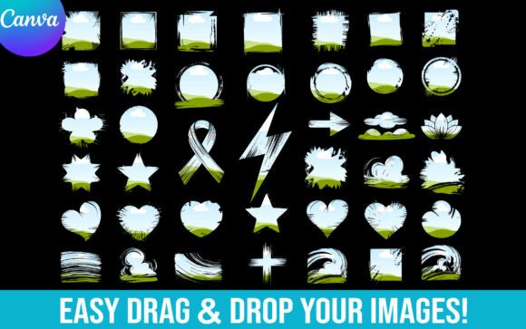 Download 40 Distressed Canva Frame Template - Canva frame template Collection