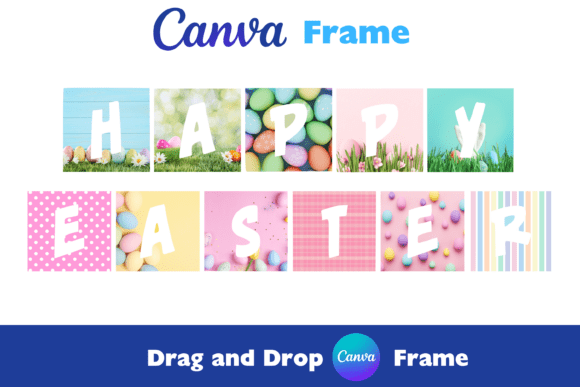 Download Happy Easter Canva Photo Frame Template - Canva photo frame Collection
